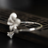 Sterling Silver Flower Ring – Botanical Nature-Inspired Jewelry