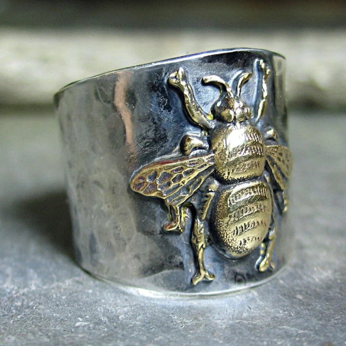 Golden Bee Totem Ring with Nature’s Mystic Energy
