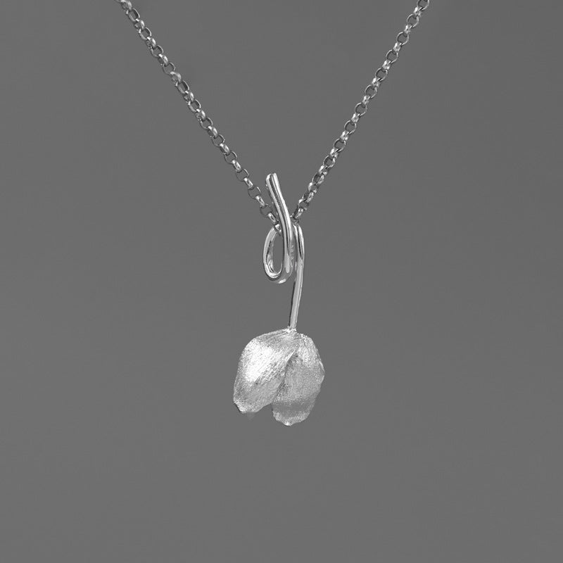 Botanical Pendant Necklace in Gold & Silver