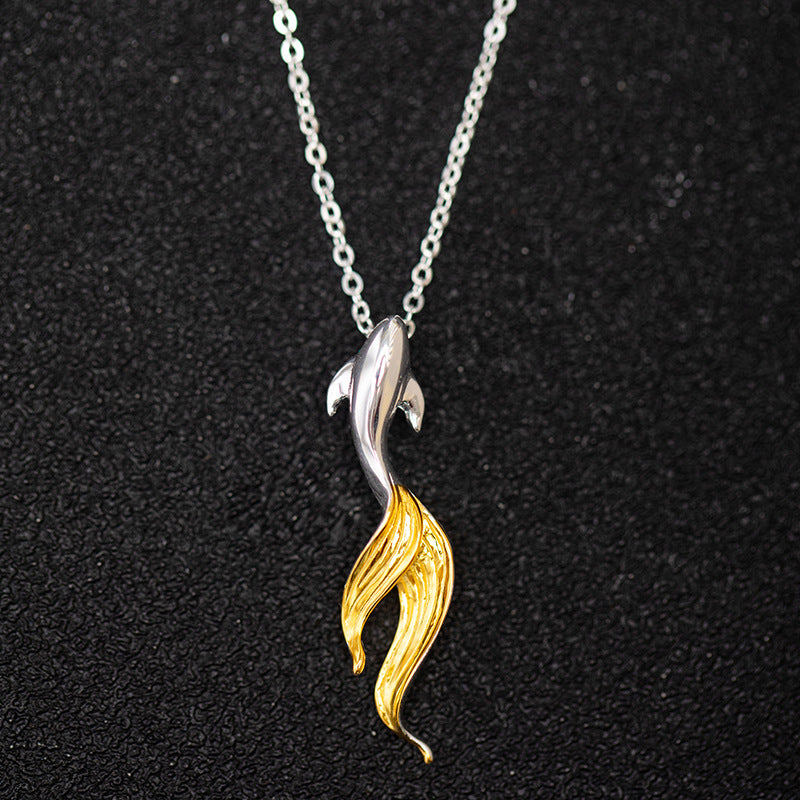 Gold Tail Fish Necklace – Ocean Spirit Animal Jewelry