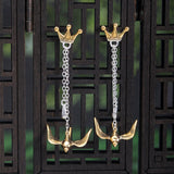 Royal Bird Drop Earrings for Sovereign Spirit and Flight