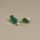 Leaf Drop Earrings Gold Silver Dangle Jewelry