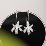 Celestial Bloom Drop Earrings with Star Petals