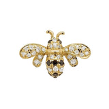 Elegant Crystal Bee Stud Earrings with Nature Flower Design